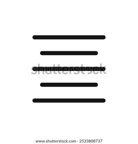 Align center icon Thin line flat illustration