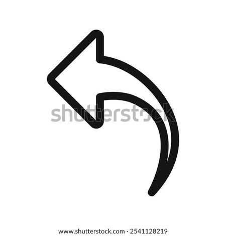 Undo icon Thin line flat illustration