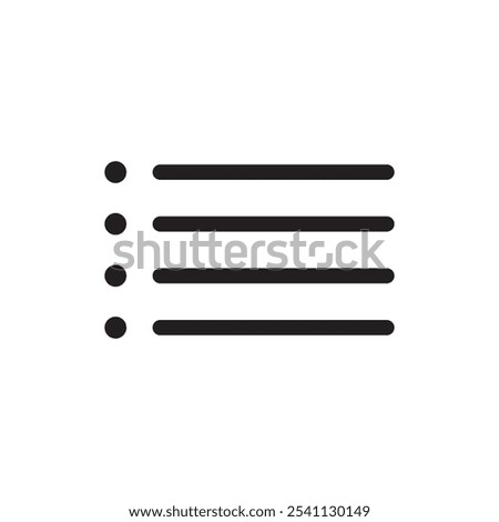 Bulleted list icon Thin line flat illustration