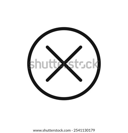 Blocked icon Thin line flat illustration