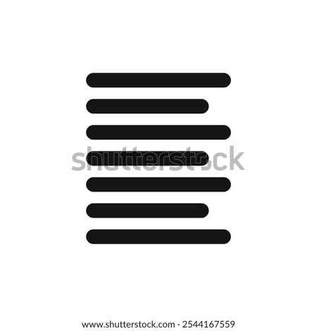 Align left icon Thin line flat illustration