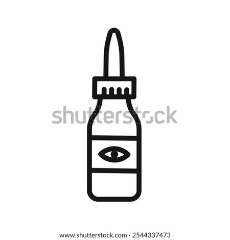 Eye drop icon Vector flat thin line illustration