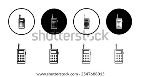 Two way radio icon Thin line flat illustration