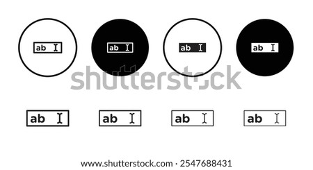 Rename icon Thin line flat illustration