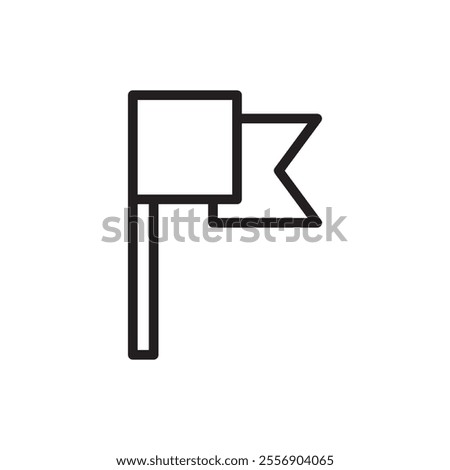 Report flag icon Thin line art collection