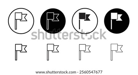 Report flag icon Thin line flat illustration