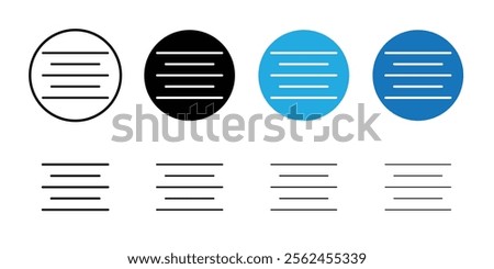 Center align icon Thin line flat illustration