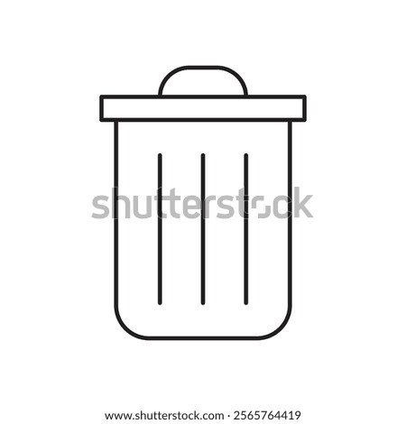 Delete icon line art vector