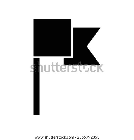 Report flag icon Vector flat thin line illustration