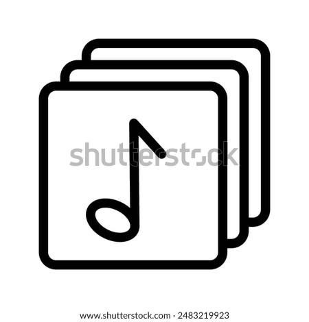 playlist icon linear logo mark in black and white