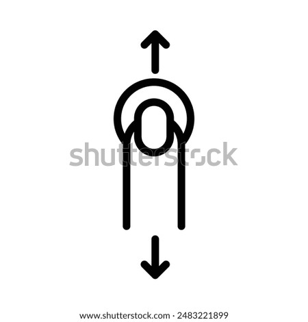 Vertical Swipe Icon logo sign vector outline