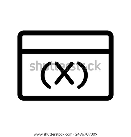 Variable symbol icon linear logo mark in black and white