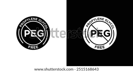 Propylene glycol free icon Outline sign symbol set