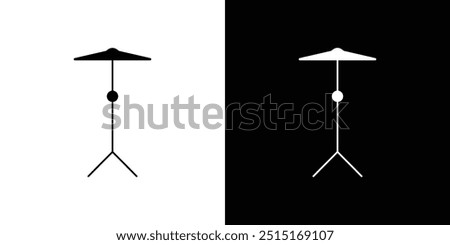 Cymbal icon Outline sign symbol set