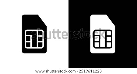 Sim card icon linear logo isolated