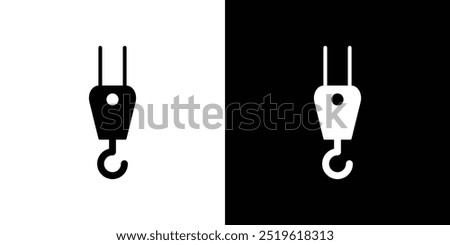 Crane hook icon linear logo isolated