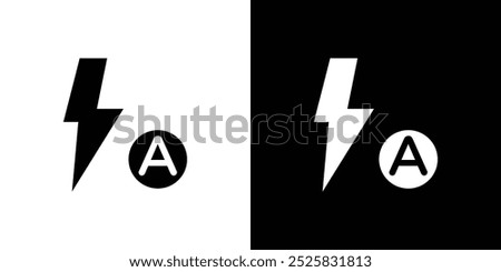 Auto flash icon Art design illustration