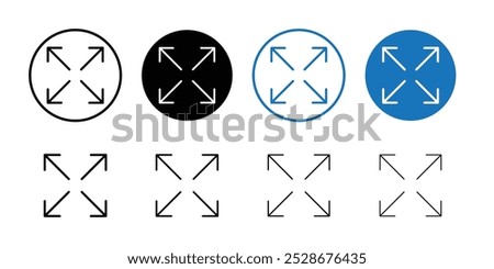 Expand icon (2) linear logo isolated