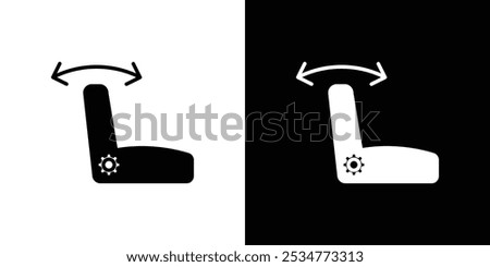 Car seat adjustment icon linear logo isolated