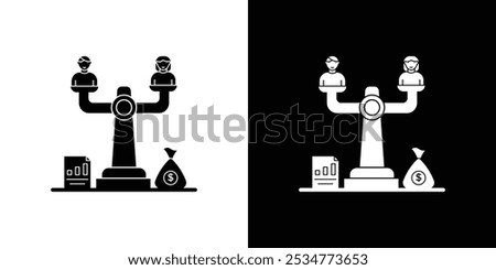 Debt holders icon linear logo isolated