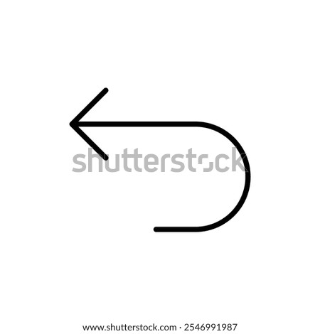 Undo icon linear logo isolated