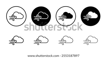 Wind clouds Icon Art design illustration