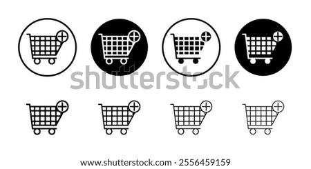 Add to cart icon Art design illustration