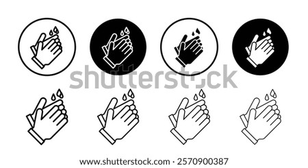 Handwashing icon linear logo isolated