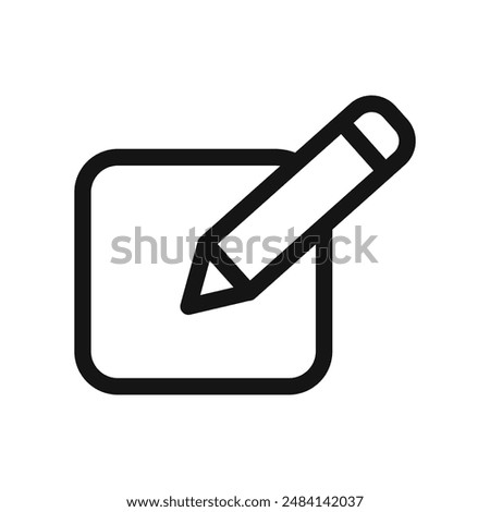 Edit Image Icon black and white vector sign