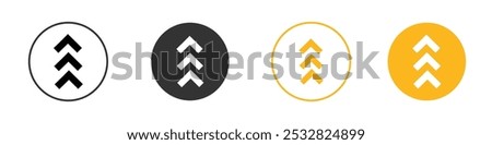 Arrow chevron icon black and white vector outline sign