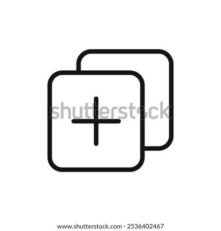 Duplicate icon Flat art illustration in outline