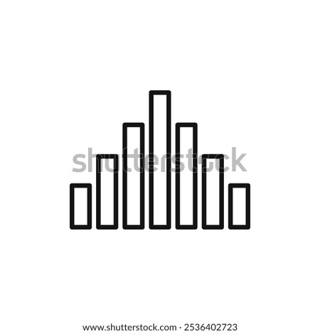 Chart histogram icon Flat art illustration in outline