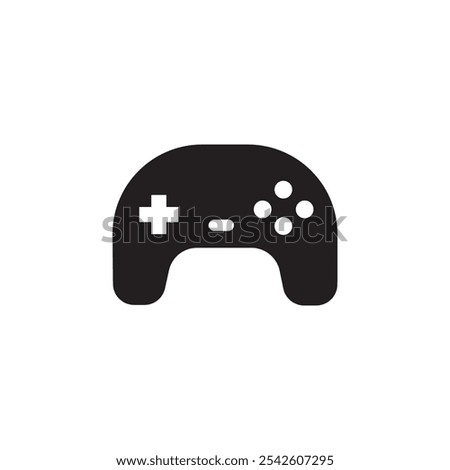 Gamepad icon black and white vector sign