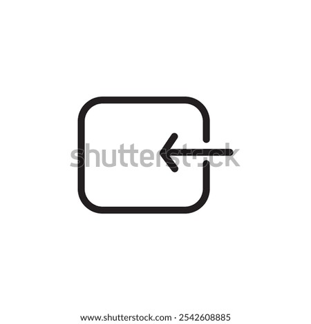 Import icon black and white vector sign