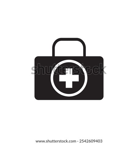 First Aid Icon black and white vector sign