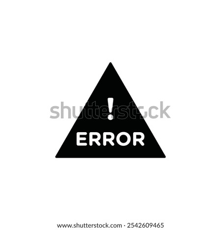 Error Icon black and white vector sign