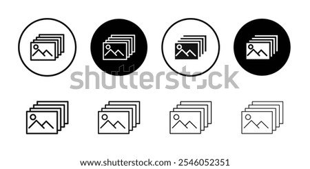 Gallery icon Flat art illustration in outline