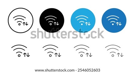 Wifi Signal icon Flat art illustration in outline