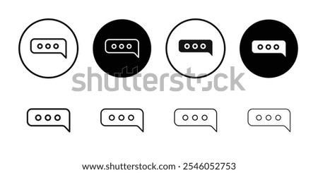 Subtitles icon Flat art illustration in outline