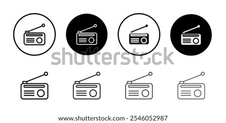 Radio icon Flat art illustration in outline