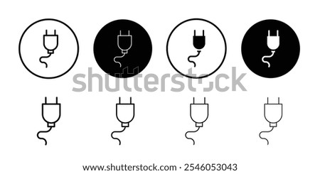 Plug icon Flat art illustration in outline