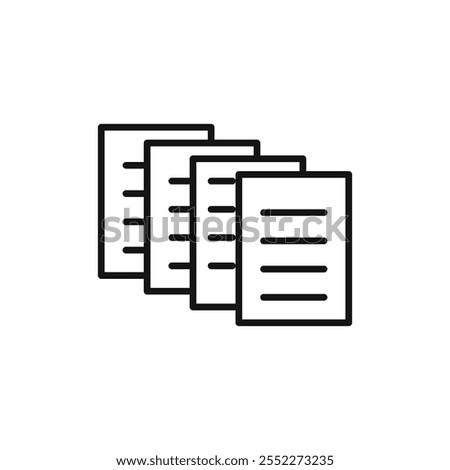 Duplicate icon black and white vector outline sign