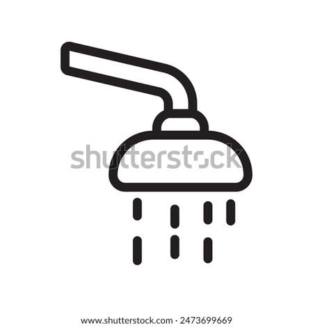 Shower Icon Perfect for Bathroom and Hygiene Themes