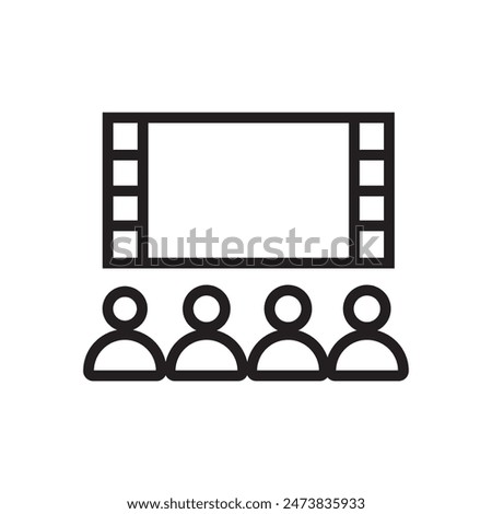 Cinema Audience Icon Perfect for Movie and Entertainment Designs