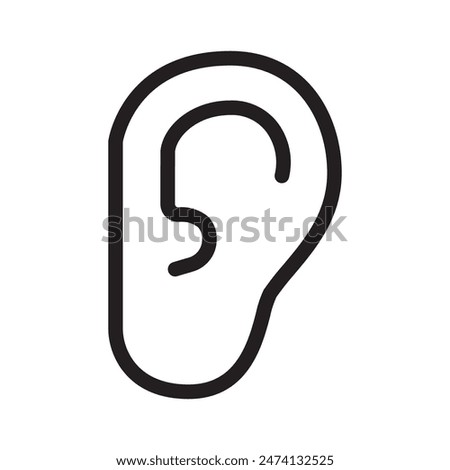 Ear Icon Perfect for Hearing and Communication Themes