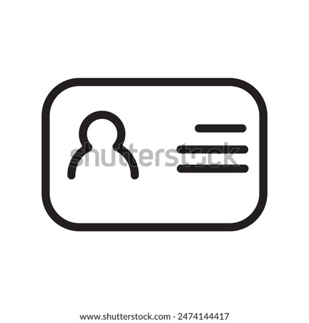 Identity Card Icon Ideal for Security and Personal Identification Illustrations