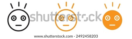 Surprised Shocked Face Icon for Emotions and Reactions Graphics Ideal for Representing Surprise and Shocked Reactions