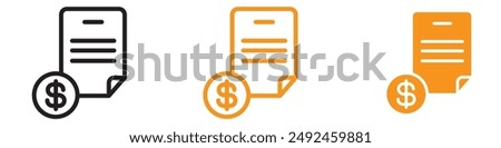 Comprehensive Invoice Icon for Accounting and Billing Graphics Essential for Representing Invoices and Payment Processing