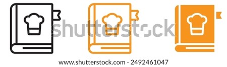 Culinary Recipe Book Icon for Cooking and Food Graphics Perfect for Representing Recipe Collections and Culinary Guides