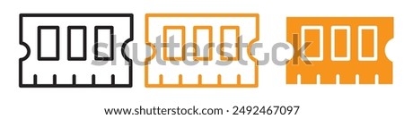 High-Performance Memory RAM Icon for Technology and Computing Graphics Ideal for Representing Computer Memory and RAM Modules
